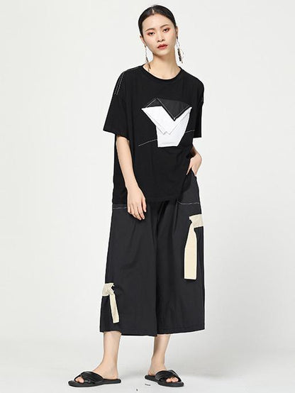 C Yards Original Split-joint Lace-up Pants