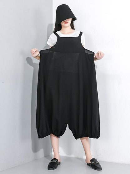 Solid T-Shirt + Jumpsuits Bottom Suit