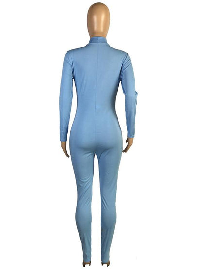 Fashion Casual Color-Block Sports Jumpsuits