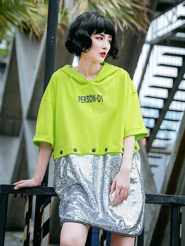 Leisure Split-Joint Short Sleeve Hoodies