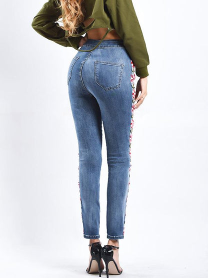 Fashion Elastic Jeans Pants Bottoms
