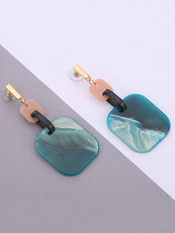 Fashion Designed Square Split-joint Earings