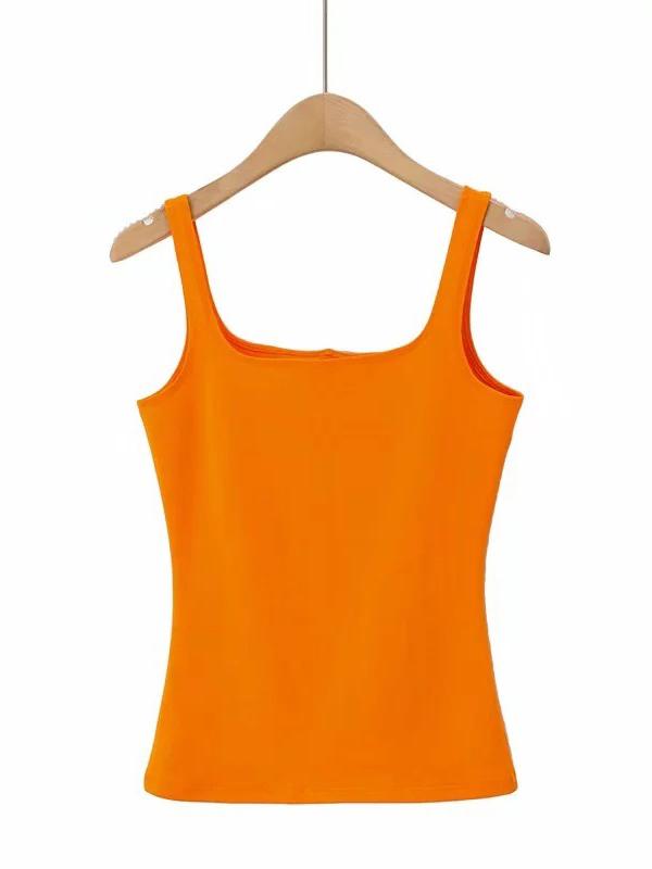 Sexy Solid Wrap Spaghetti-Neck Vest Top