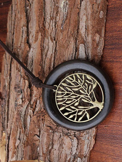 National Wood Ring Necklace