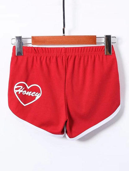 Contrast Color Printed Wrap Sports Shorts