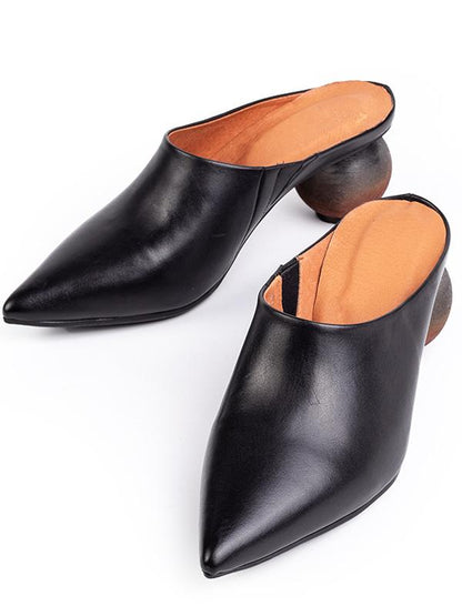 Pointed Special Heel Mules&Slides