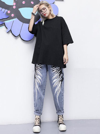 Street Style Printed Harem pants Jean Pants