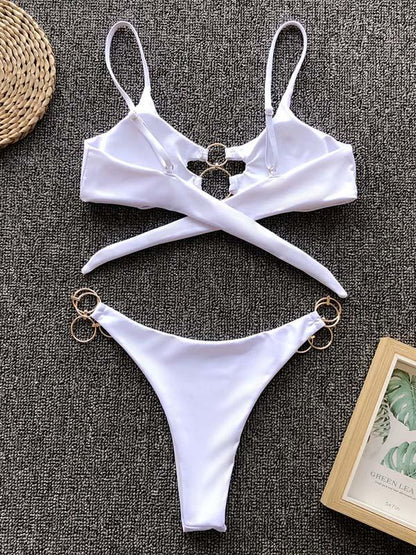 Scrunch Tie Back Bikini Swimsuit