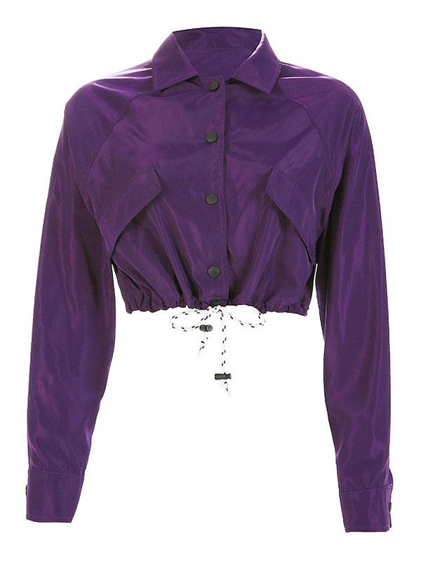 Fashion Leisure Polo Collar Bodycon Jacket