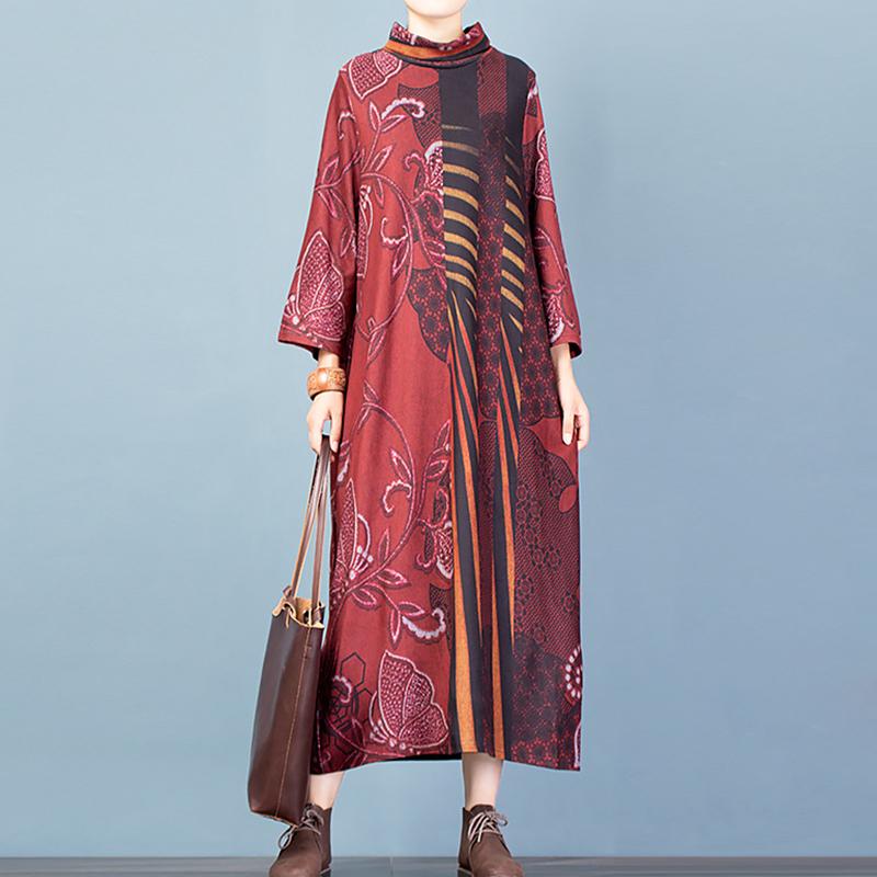Buykud Casual Elegant Printed Soft Comfortable Dress