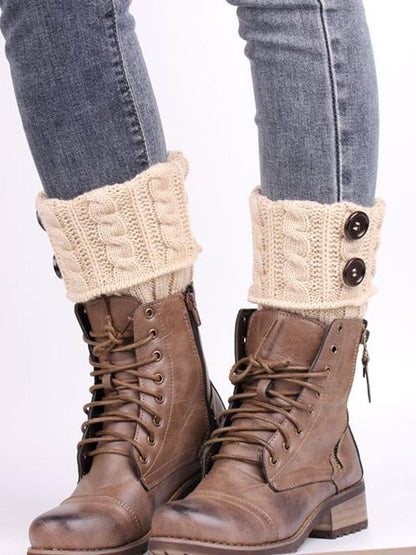 Solid Color Knitting Ankle Socks
