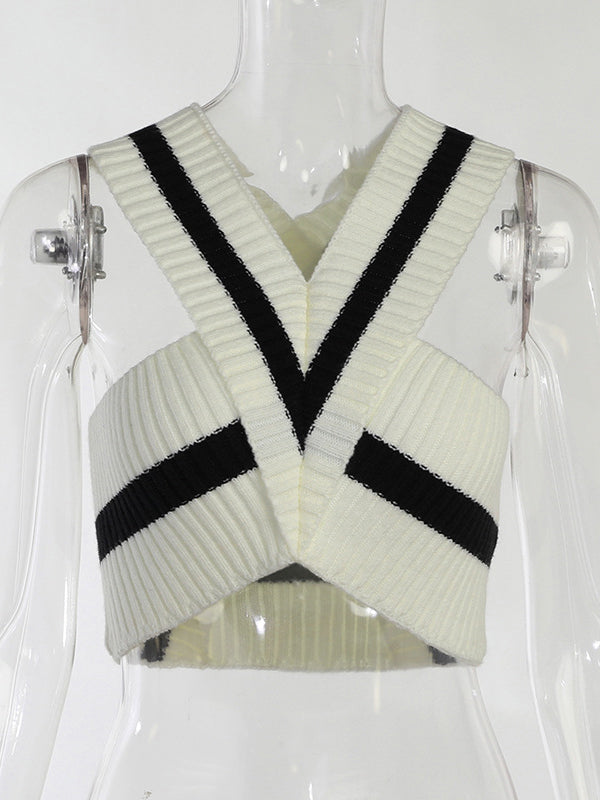 Original Sexy Knitting Halter-Neck Vest Top