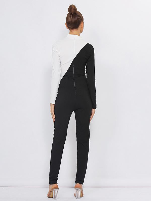 Fashion Color-Block Yoga Jumpsuits