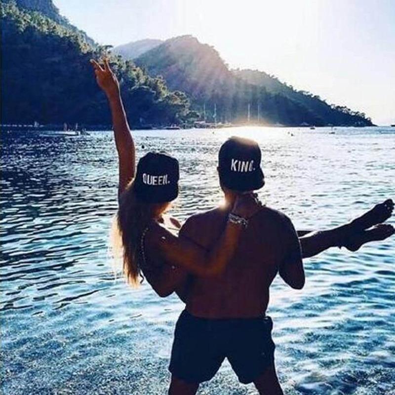 Fashion KING QUEEN Couple Cap Three Colors to Choose