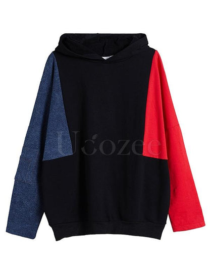 Loose Split-joint Hooded Sweatshirt&Pants Suits