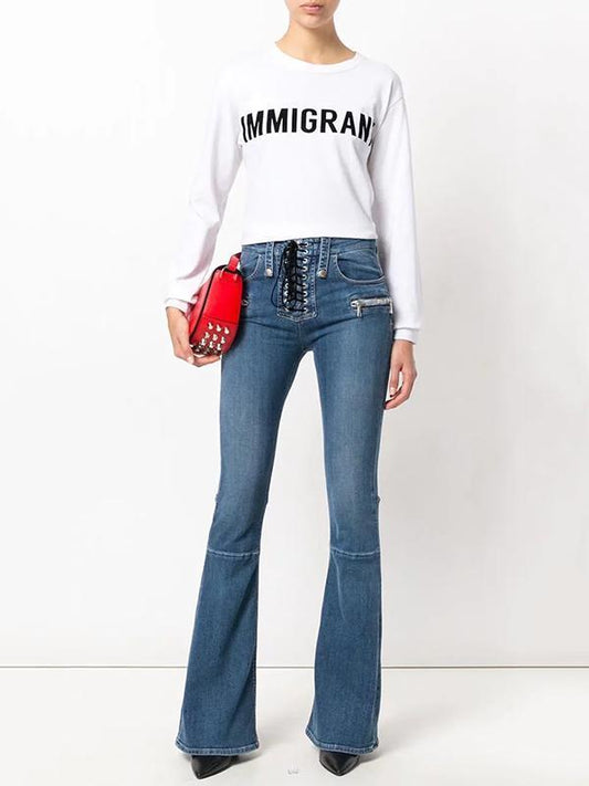 Fashion Asymmetry Bandage Bell-bottoms Pants Bottoms