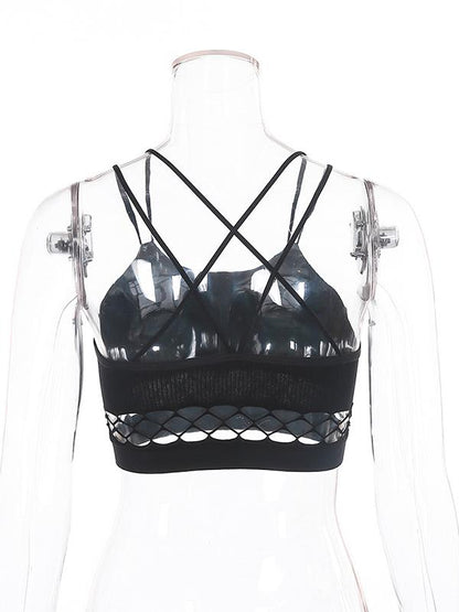 Stitching Gridding Sports Bras