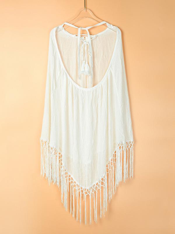 Sexy Backless Tasseled Dresses Overall