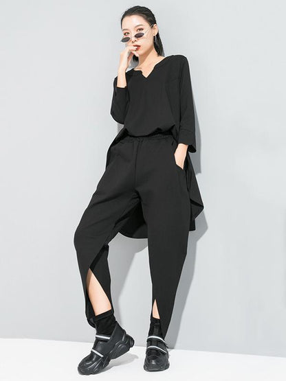 Original Solid Irregularity Harem Pants