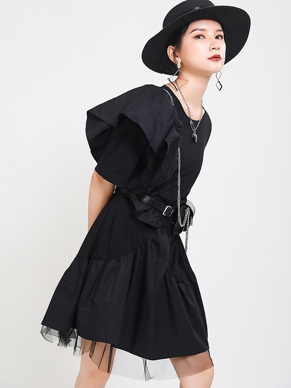 Original Split-Joint Falbala Gauze Dress