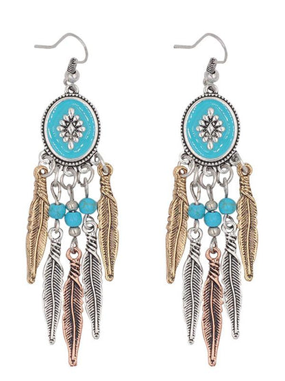 Turquoise Tassels Earrings Accessories
