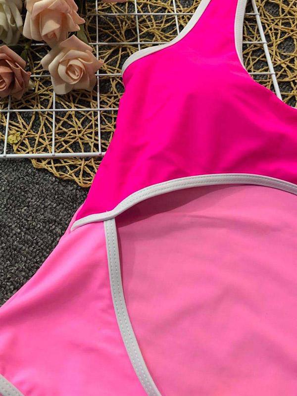 Split-Joint Hollow One-Piece Swimwear