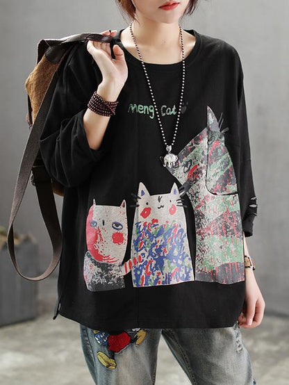 Loose Printed Comfortable Blouse