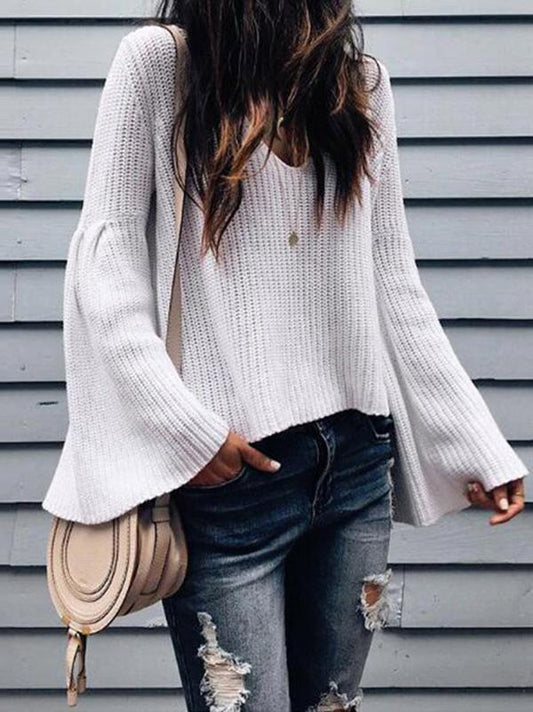 Loose 4 Colors Long Sleeves Sweater Tops