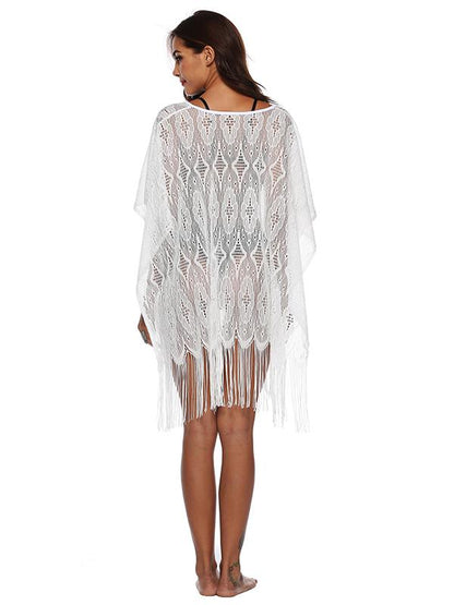 Lace Loose Hollow Tassels Cover-Ups