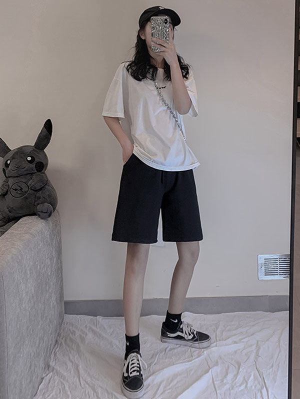 Casual Solid Color Column Wide Leg Shorts