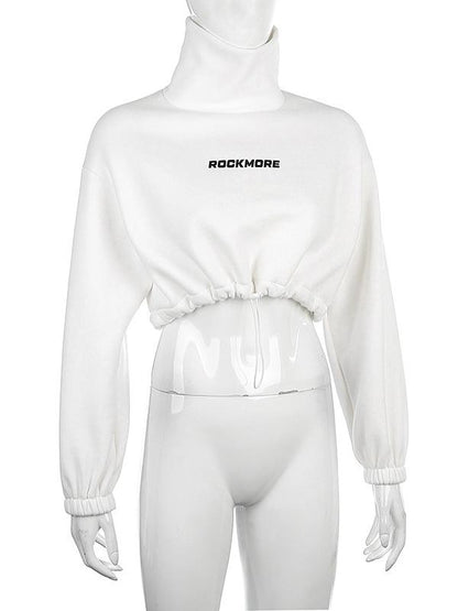 Sports Crop Hoodies&Sweatshirts Tops