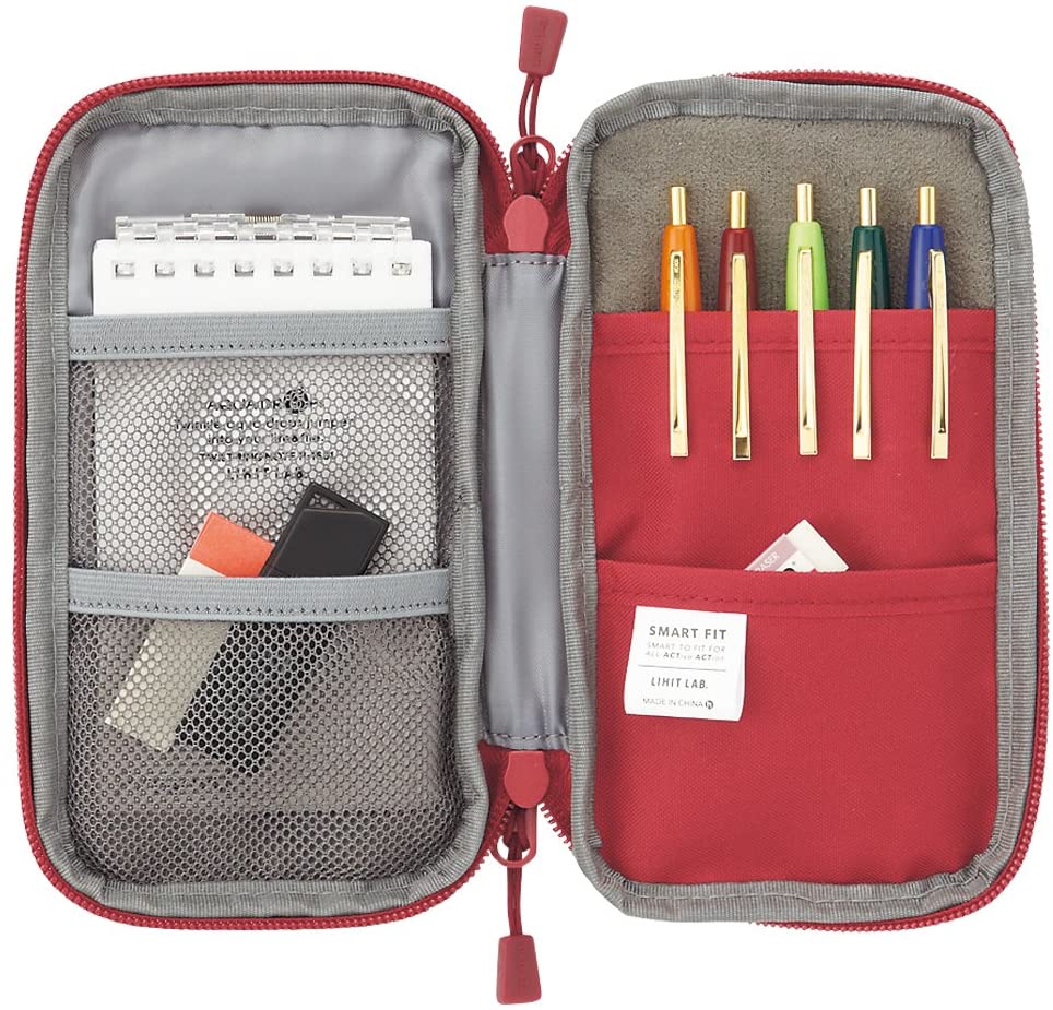 Compact Pen Case (Pencil Case), Water & Stain Repellent,3.5" x 6.5'', Navy (A7687-11)