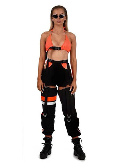 Breathable Hollow Waistband Wide Leg Athletic Pant