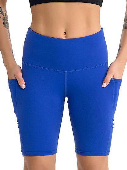 High Waist Solid Fitness Stretch Yoga Sport Shorts