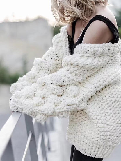 Hollow Knitting Cardigan Sweater