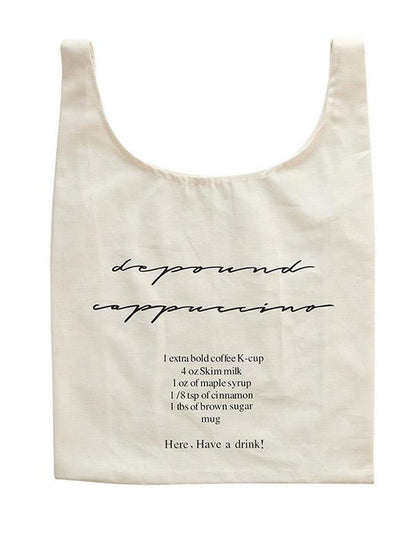 Letter Canvas Coffee Bag