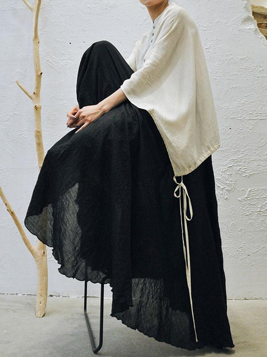 Noble Loose Big Hem Long Skirt