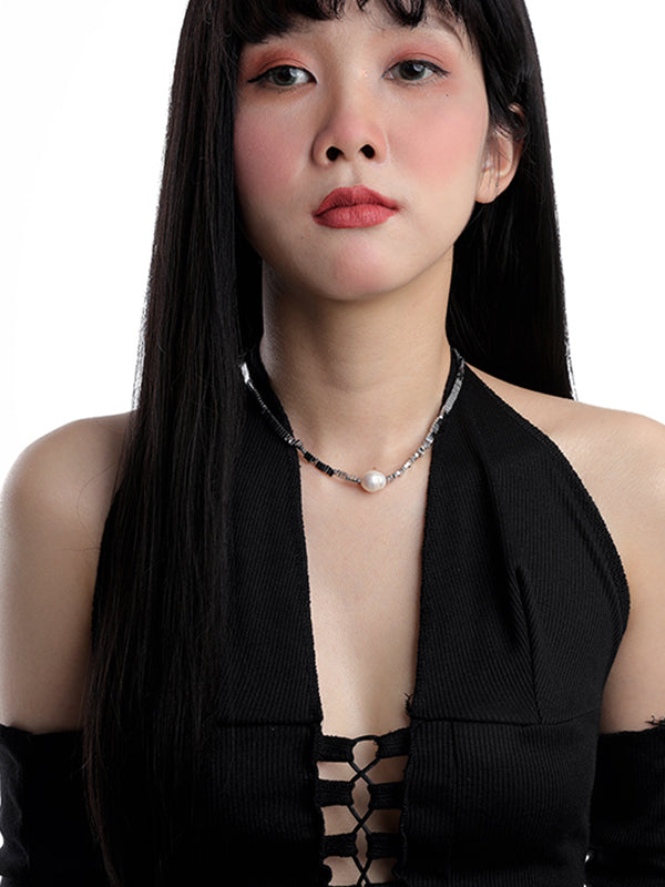 Punk Pearl Alloy Necklaces Accessories