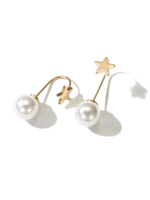 Star Imitation Pearls Earring