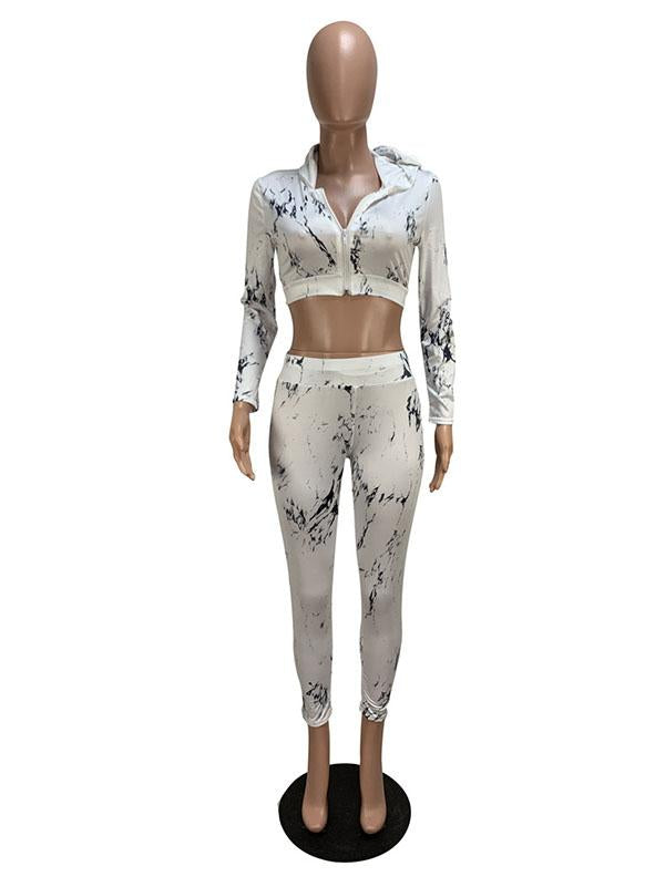 Floral V-Neck Yoga Suits