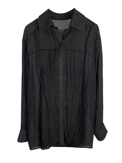 Leisure Solid Knitting Sun-Protection Blouse Tops