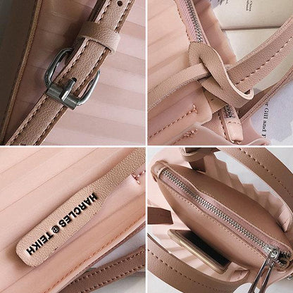PU Faux Leather Candy Colors  Cute Crossbody Bag