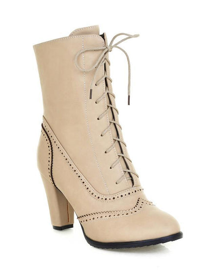 Fashion Bandage High-heel Boots Shoes