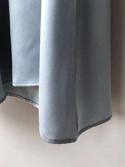 Urban Solid Color Spaghetti-Neck Loose Midi Dress