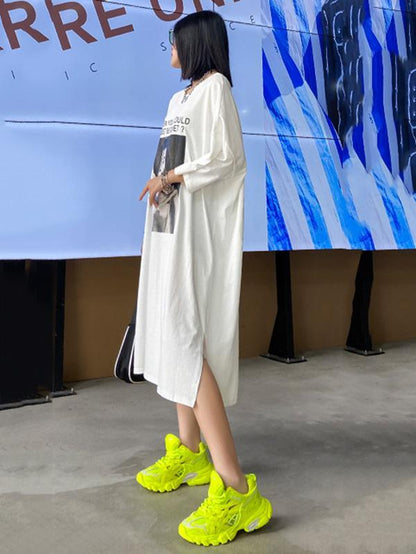 Original Printed Round-Neck Dress