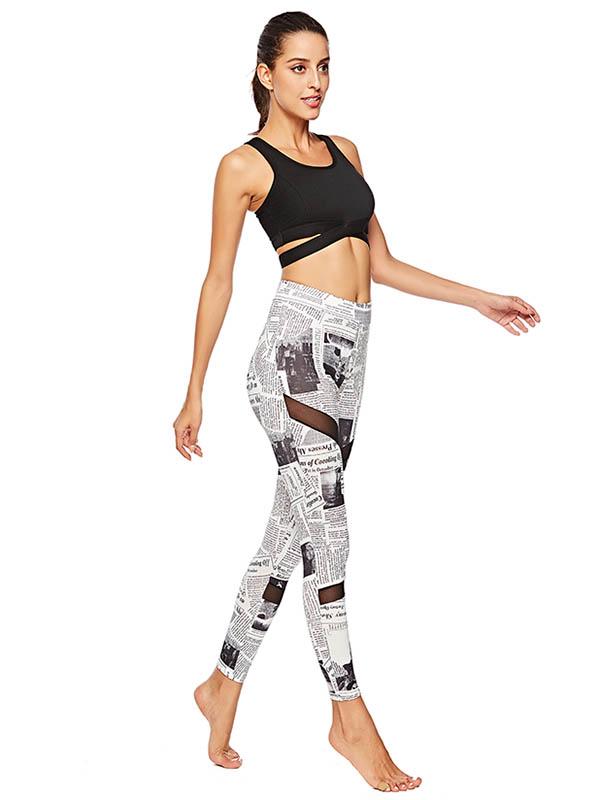 Newspaper Printed Leggings