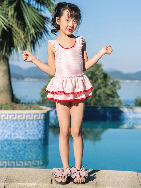 Bowknot Kids Beach Mini Dress