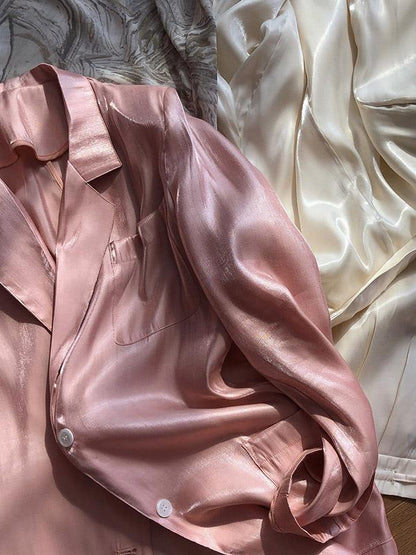 Original Solid Silk Suit Outwear