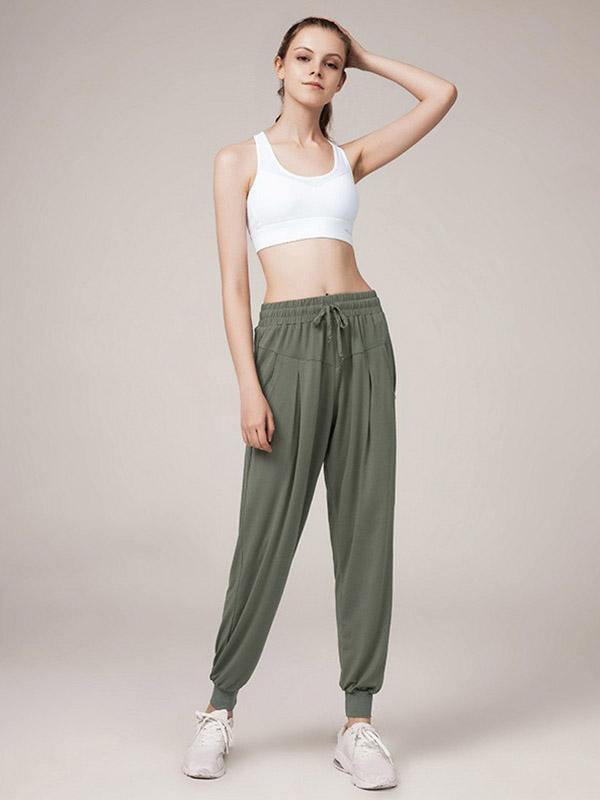 Leisure Solid Loose Athletic Pants