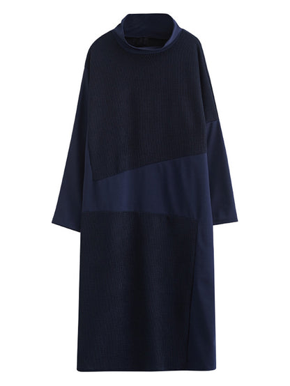Original Split-Joint Round-Neck Dress